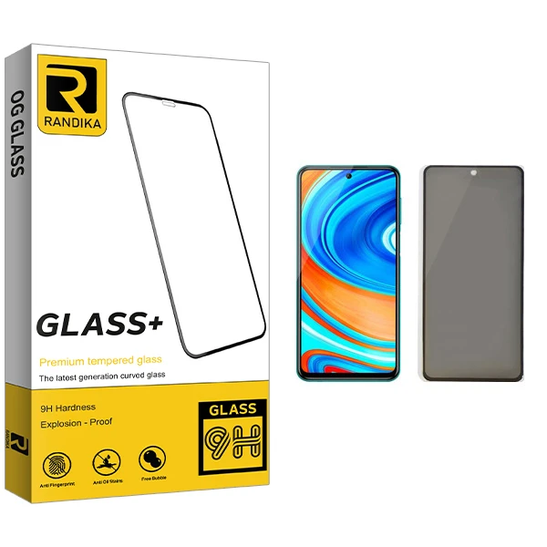 محافظ صفحه نمایش حریم شخصی راندیکا مدل GLD مناسب برای گوشی موبایل شیائومی Redmi Note 9 Pro