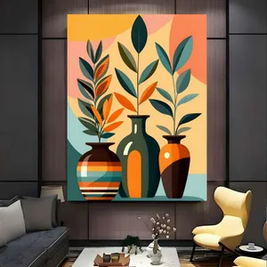 تابلو بوم طرح مینیمال مدل گلدان کد BK24527