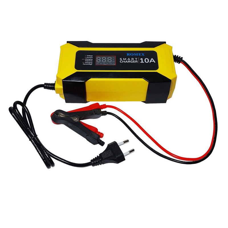 شارژر هوشمند باتری 12 ولت تک فاز رومکس مدل YX-1201-1 ظرفیت 120 وات 