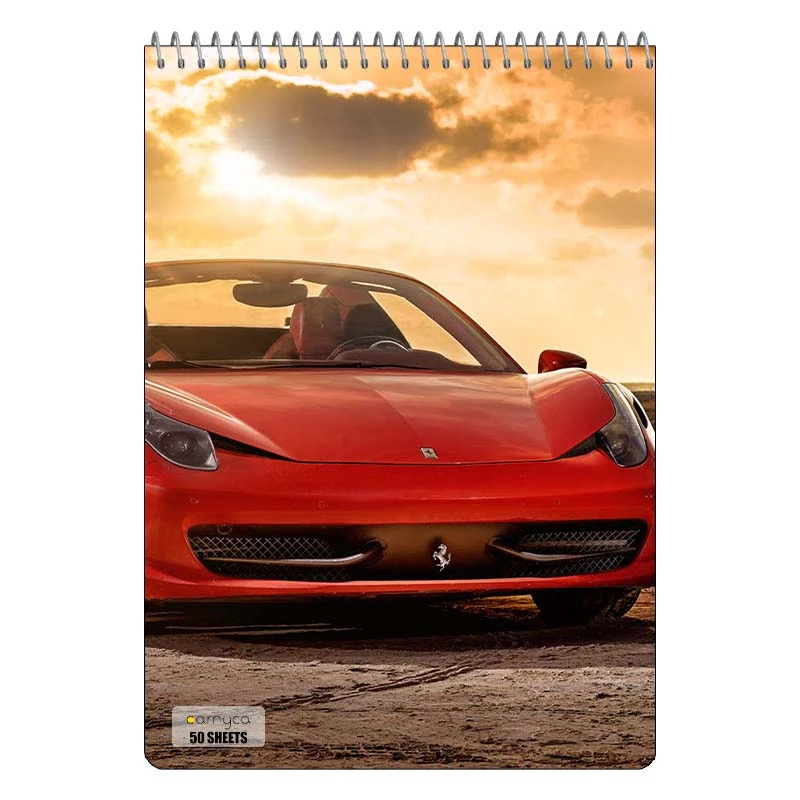 دفتر نقاشی 50 برگ سیمی کارنیکا طرح فراری Ferrari کد 22299