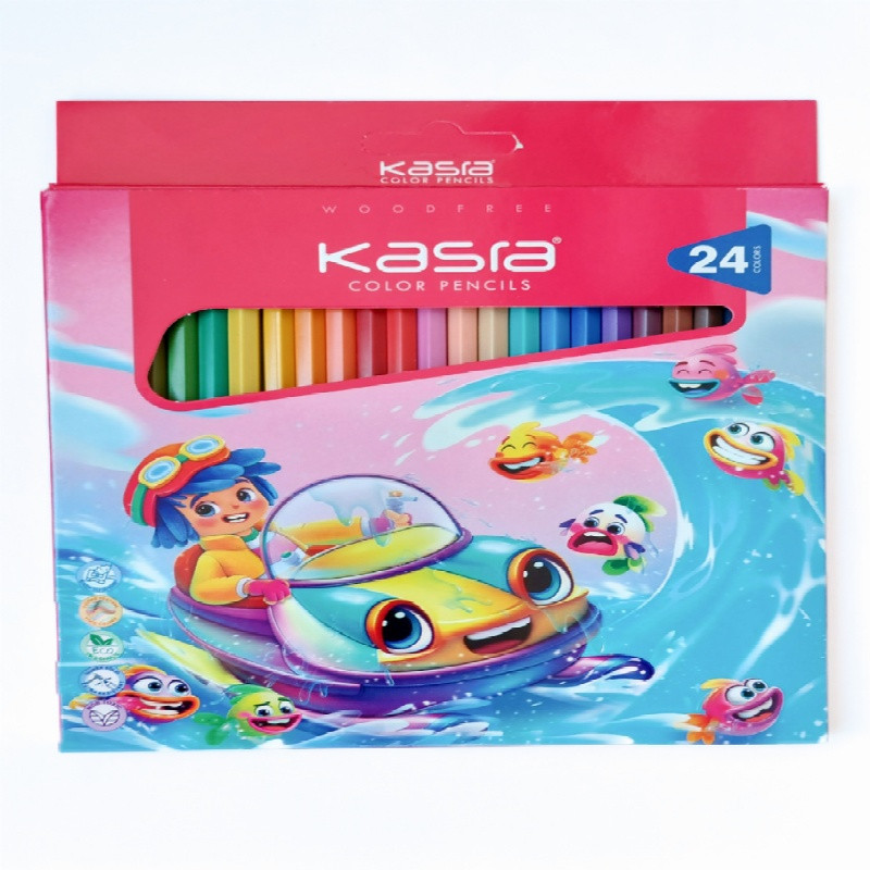 مداد رنگی 24 رنگ کسری مدل دریایی