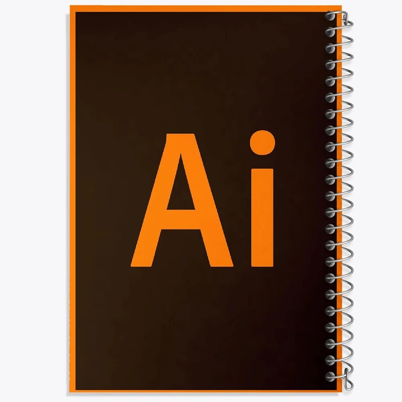 دفتر مشق 50 برگ خندالو مدل ایلوستریتور Illustrator کد 6202