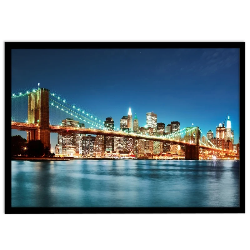 تابلو نوری بکلیت طرح منظره شهر نیویورک پل بروکلین مدل B-S1333