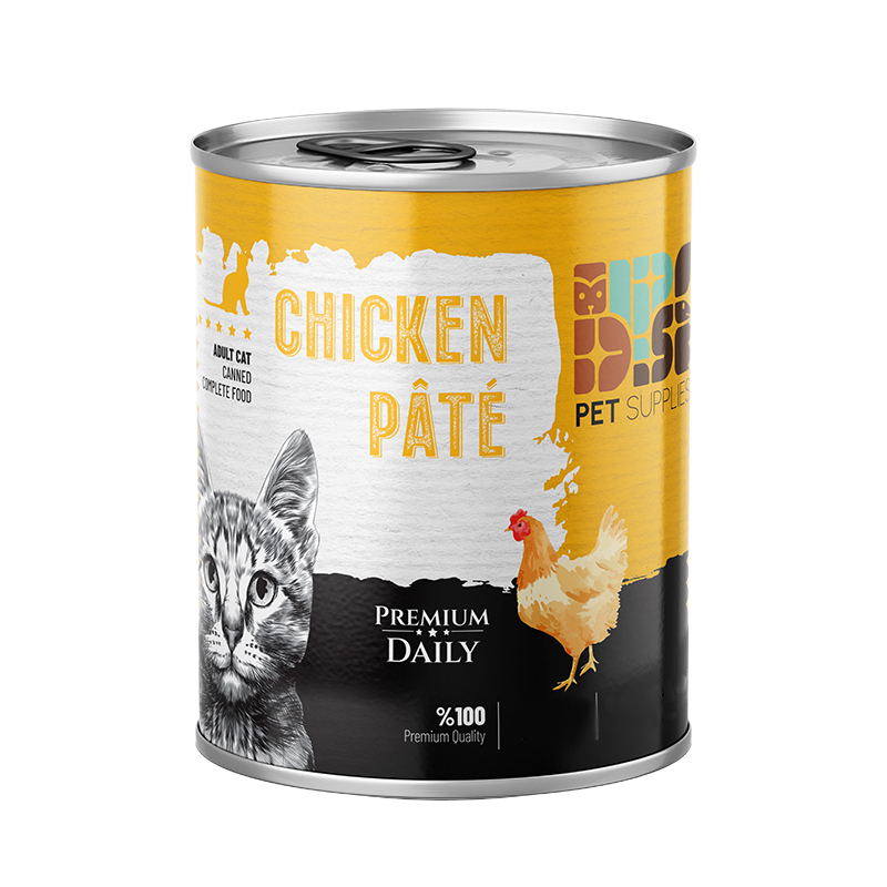 کنسرو غذای گربه بالغ دی پی اس مدل پته طعم مرغ وزن ۸۰۰ گرم