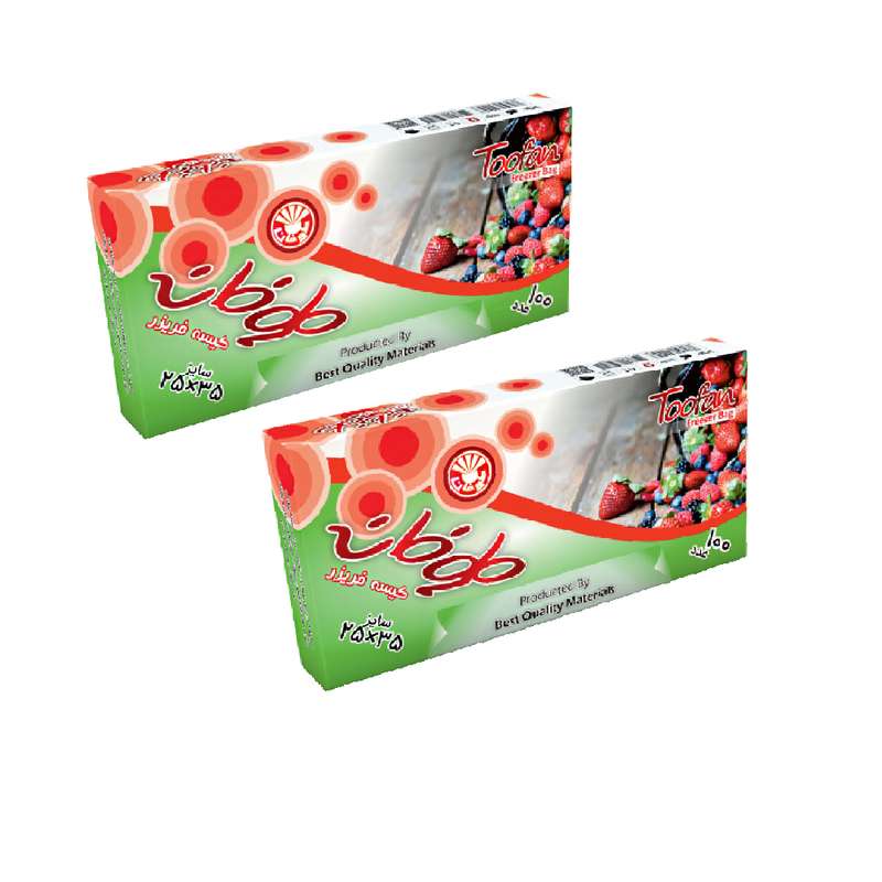 کیسه فریزر طوفان کد x-321 دو بسته 100 عددی