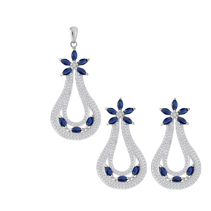 نیم ست نقره زنانه اقلیمه کد NN341