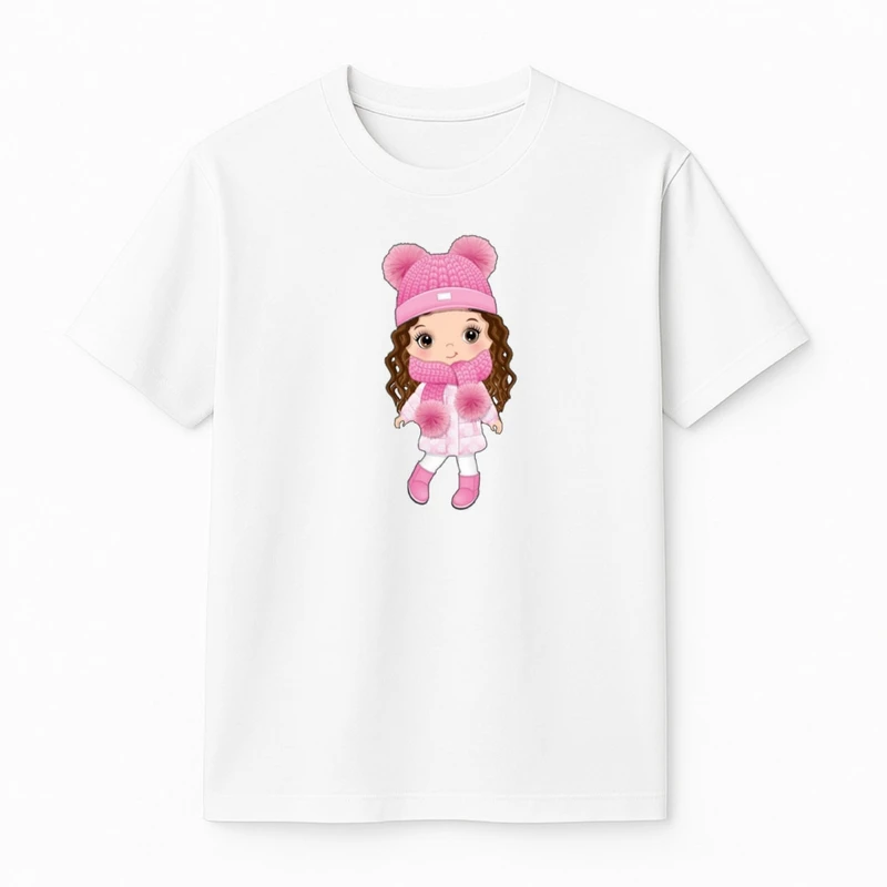 تی‌شرت آستین کوتاه دخترانه مدل دخترک کد v16 