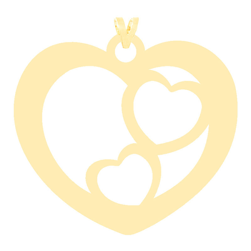 آویز گردنبند طلا 18 عیار زنانه کرابو طرح قلب مدل Kr3156