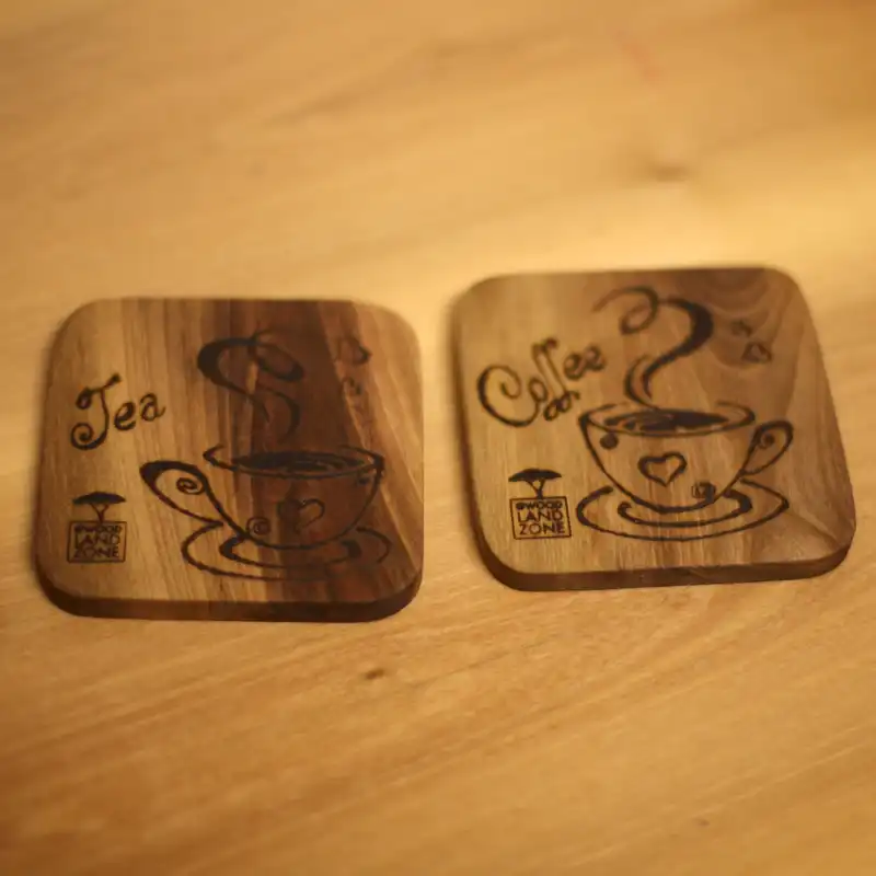 زیر لیوانی وودلندزون مدل قهوه بسته 2 عددی