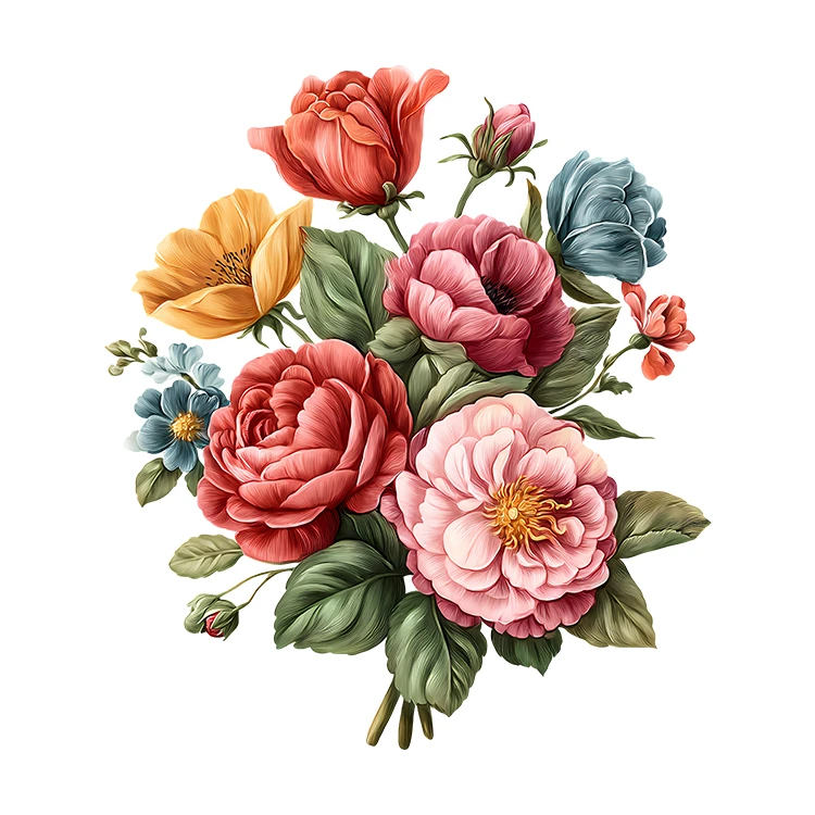 استیکر پارچه و لباس پاد آفرین مدل کارتونی طرح گل کد S5718