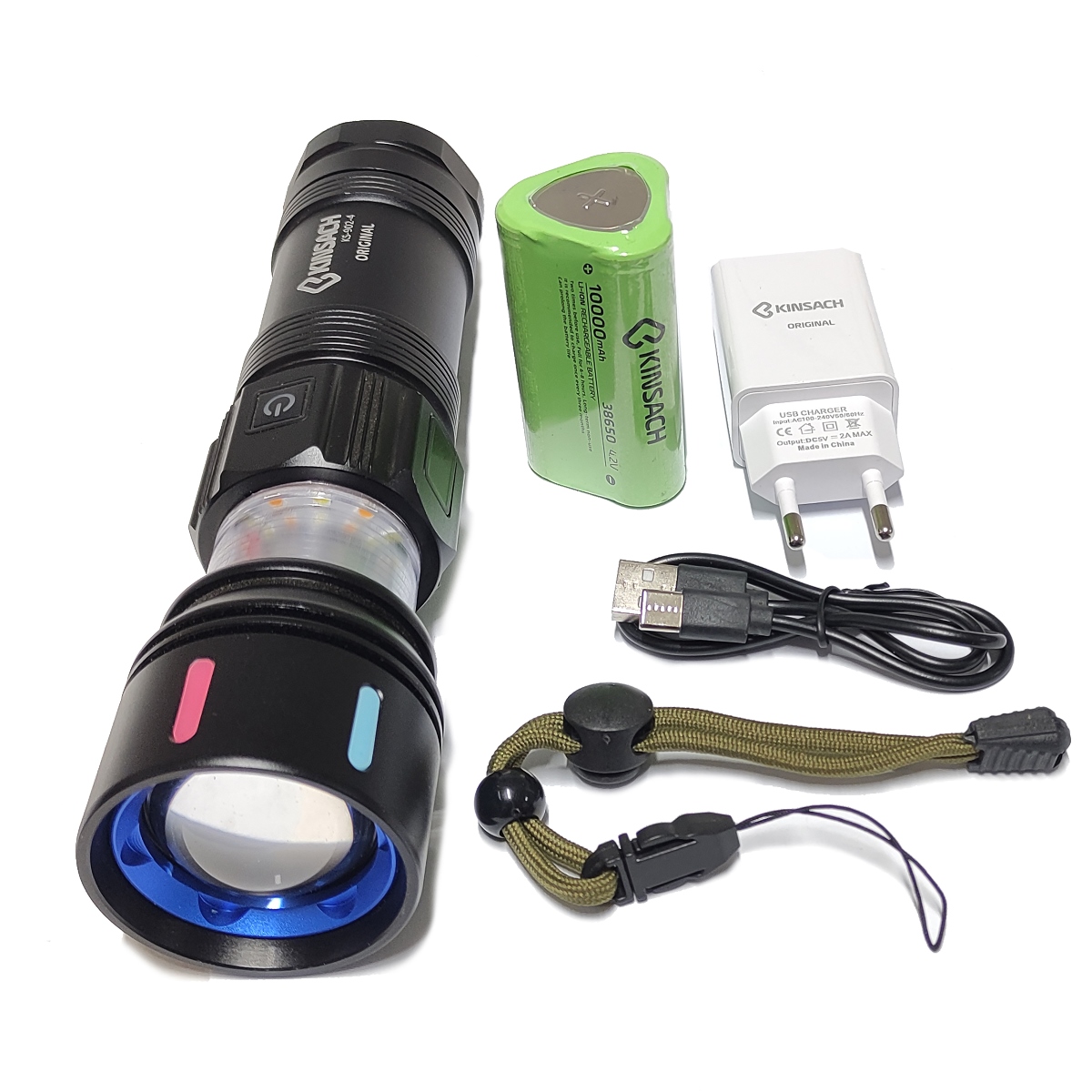 چراغ قوه دستی کینساچ مدل  KS-902-4 رنگ نور چند رنگ
