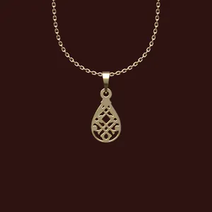 گردنبند طلا 18 عیار زنانه مدوپد مدل هندسی کد X2-1-1228