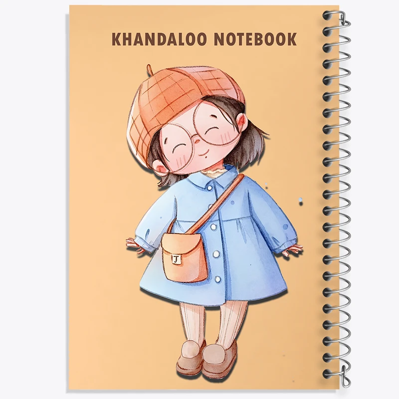 دفتر ژورنال نویسی 50 برگ خندالو مدل نقطه ای طرح دخترانه بامزه کد N5909