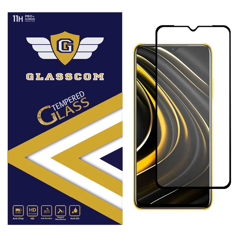 محافظ صفحه نمایش گلس کام مدل GC-PM3 مناسب برای گوشی موبایل شیائومی Poco M3 / Redmi 9T / Redmi 9T NFC