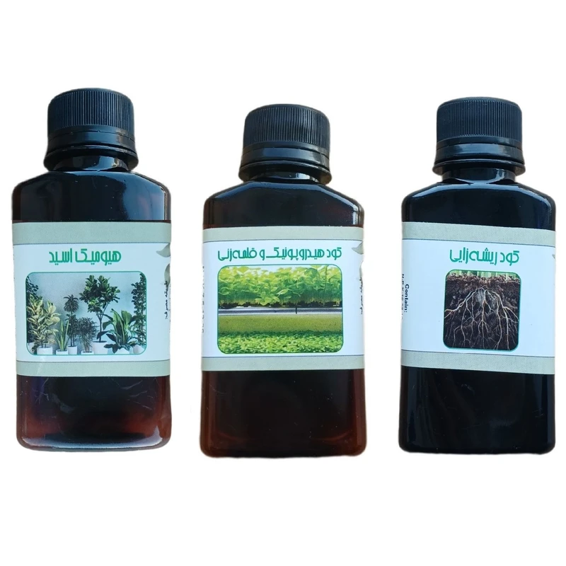 کود مایع هیومیک اسید و کود ریشه زایی و کود هیدروپونیک و قلمه مدل life drop حجم 110 میلی لیتر بسته 3 عددی