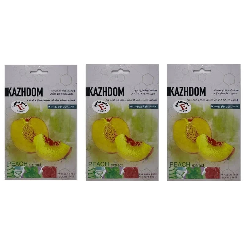 ماسک صورت کژدم مدل هلو وزن 25 گرم بسته 3 عددی