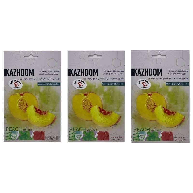 ماسک صورت کژدم مدل هلو وزن 25 گرم بسته 3 عددی