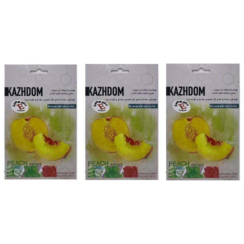 ماسک صورت کژدم مدل هلو وزن 25 گرم بسته 3 عددی
