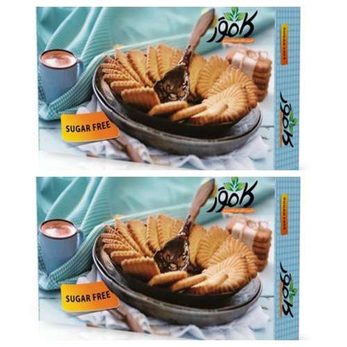 بیسکویت رژیمی وانیلی بدون قند کامور 700گرم بسته 2عددی