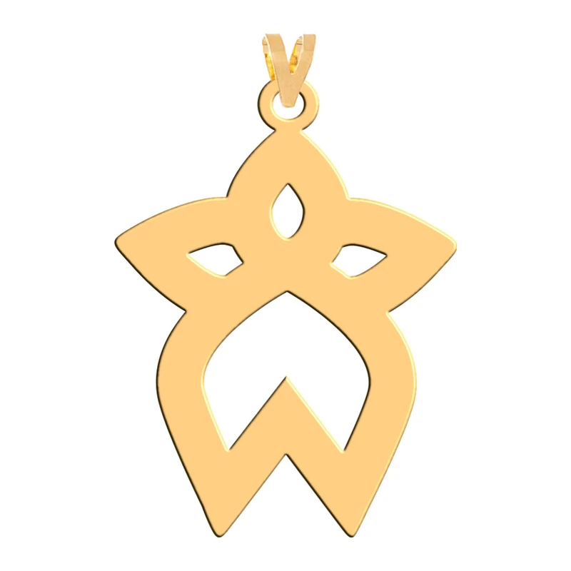 آویز گردنبند طلا 18 عیار زنانه فرشته مدل اسلیمی WNL-000047