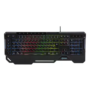 Fater KCR-7000B Gaming Keyboard, Semi Mechanical White Switch, Full-Size, RGB Lighting