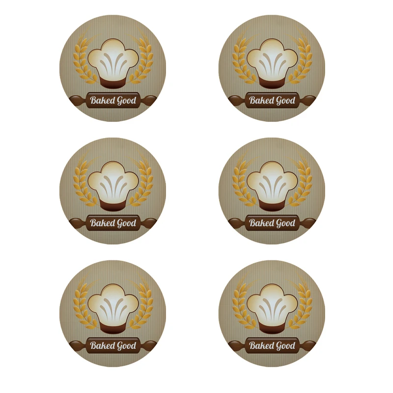 زیر لیوانی طرح آشپزخانه کد 8330 بسته 6 عددی