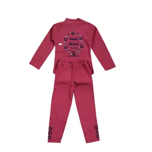 ست تی شرت و شلوار دخترانه مدل کبریتی کد SA135