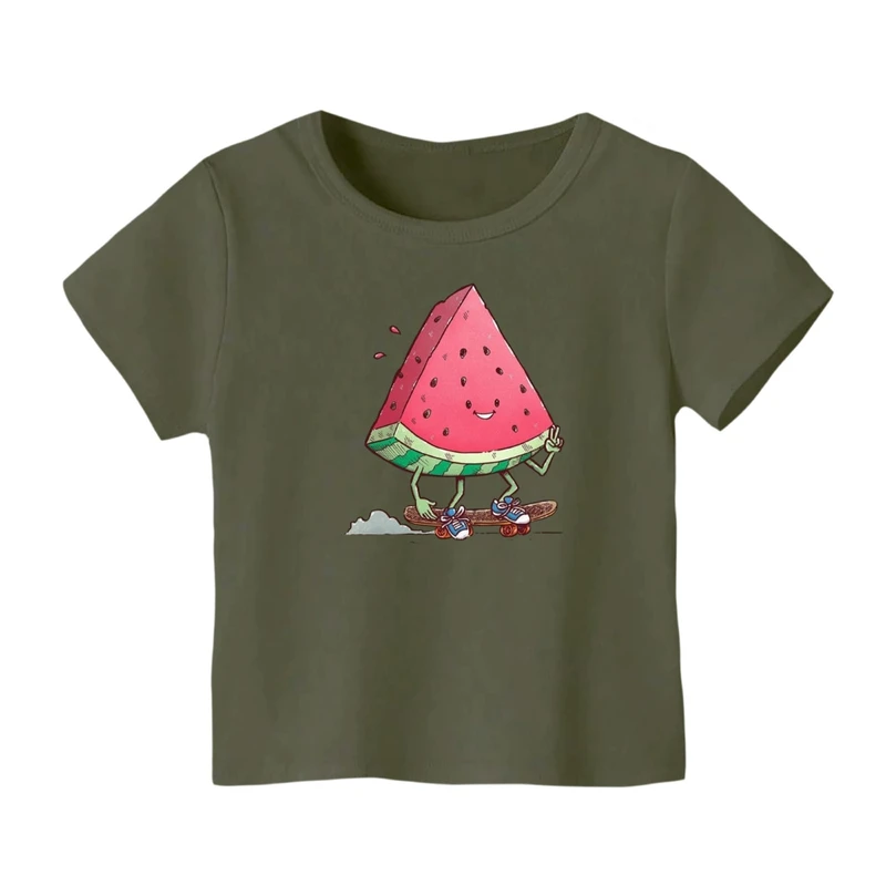 تی شرت آستین کوتاه بچگانه مدل هندوانه یلدایی کد 57