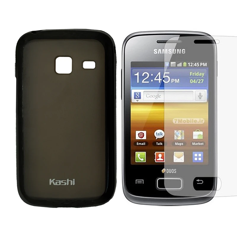 کاور کاشی کد Mc-59 مناسب برای گوشی موبایل سامسونگ Galaxy Y Duos / S6102 به همراه محافظ صفحه نمایش