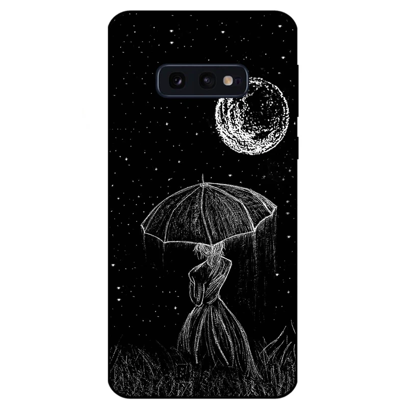 کاور مگافون طرح دختر و ماه مدل 1369 مناسب برای گوشی موبایل سامسونگ Galaxy S10 E         