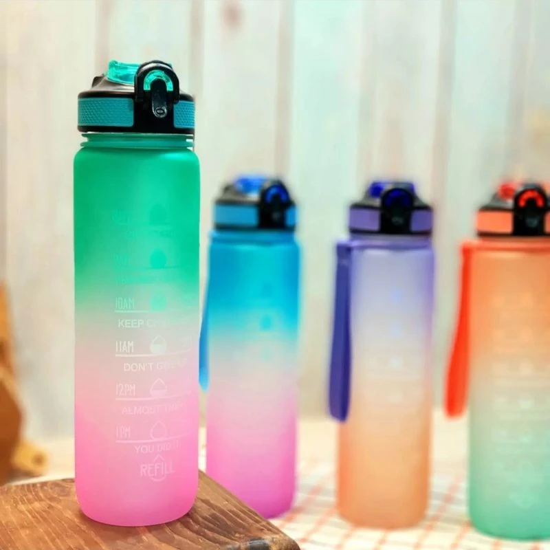 عکس شماره 4 : قمقمه دوچرخه مدل پاستیلی نی دار گنجایش 0.8 لیتر