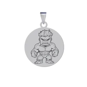 آویز گردنبند زنانه و مردانه هایکا مدل شخصیت هالک کد jac.h 227