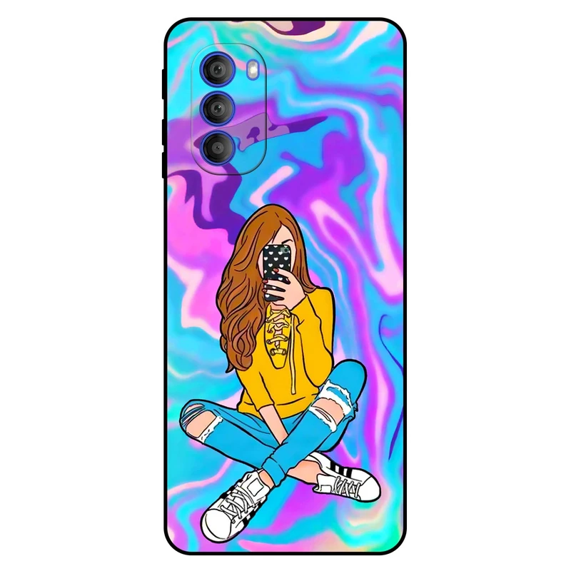 کاور مگافون طرح دخترانه مدل 7592 مناسب برای گوشی موبایل موتورولا Moto G51 5G   