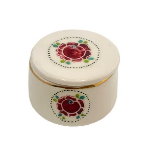 قندان سرامیکی طرح گل رز