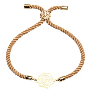 دستبند طلا 18 عیار زنانه الن نار مدل طرح گل رز ELN2196