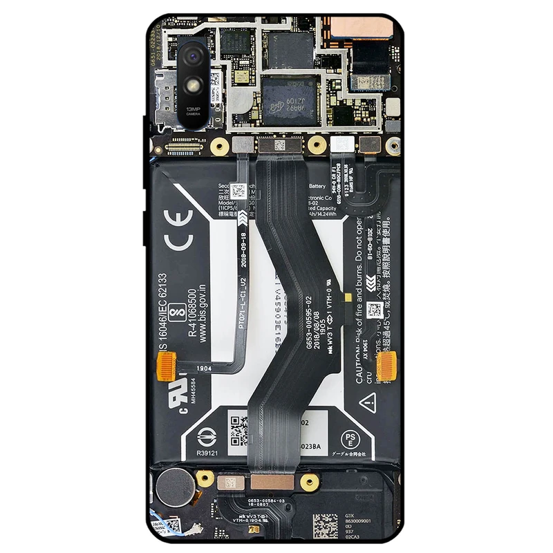 کاور مگافون طرح برد موبایل مدل 8004 مناسب برای گوشی موبایل شیائومی Redmi 9A / Redmi 9i	