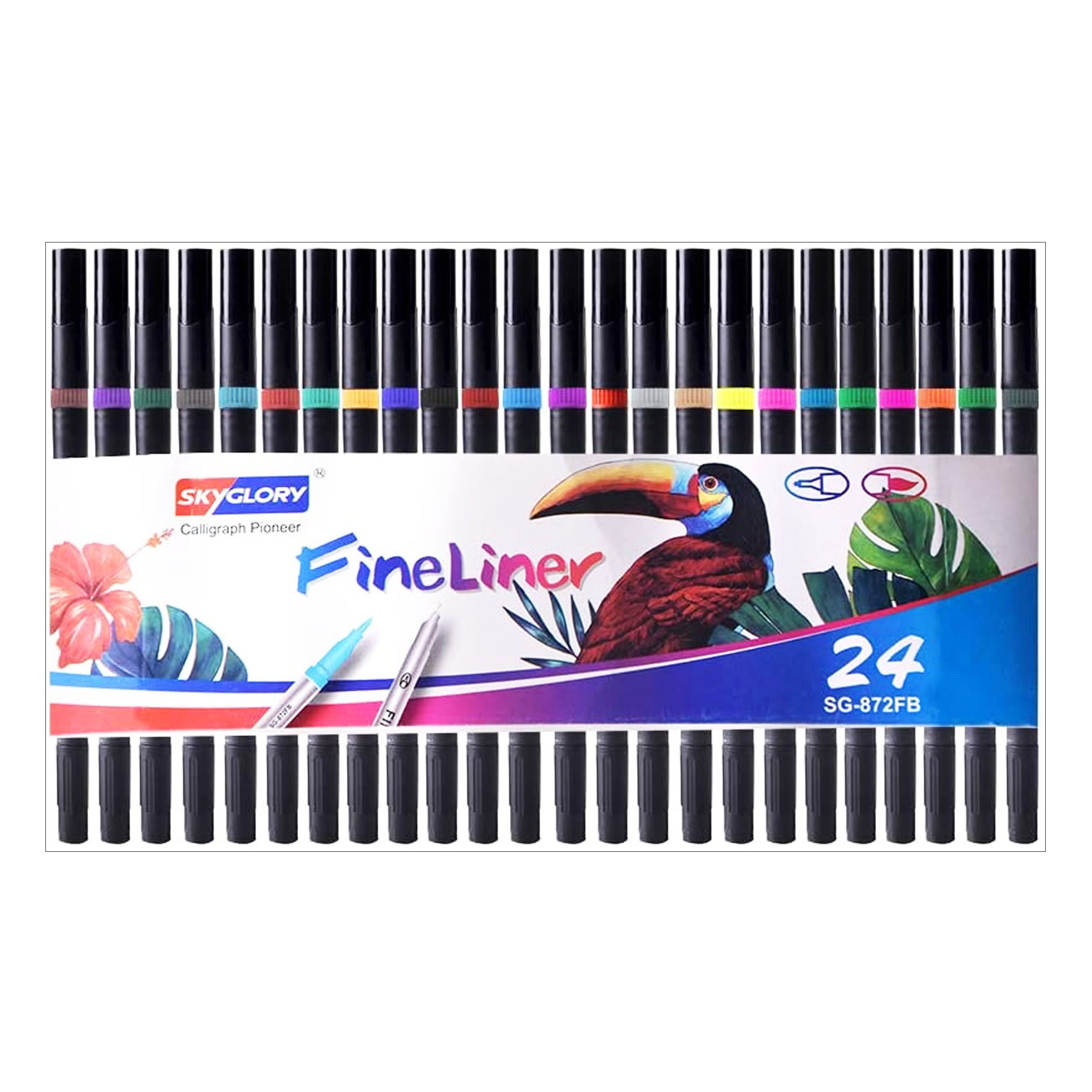 ماژیک آبرنگی اسکای گلوری مدل Fine Liner بسته 24 عددی