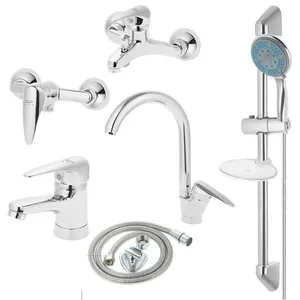 ست شیرآلات زرگر مدل ایتالیایی عصایی ایت2024 با علم یونیکا مجموعه 6عددی