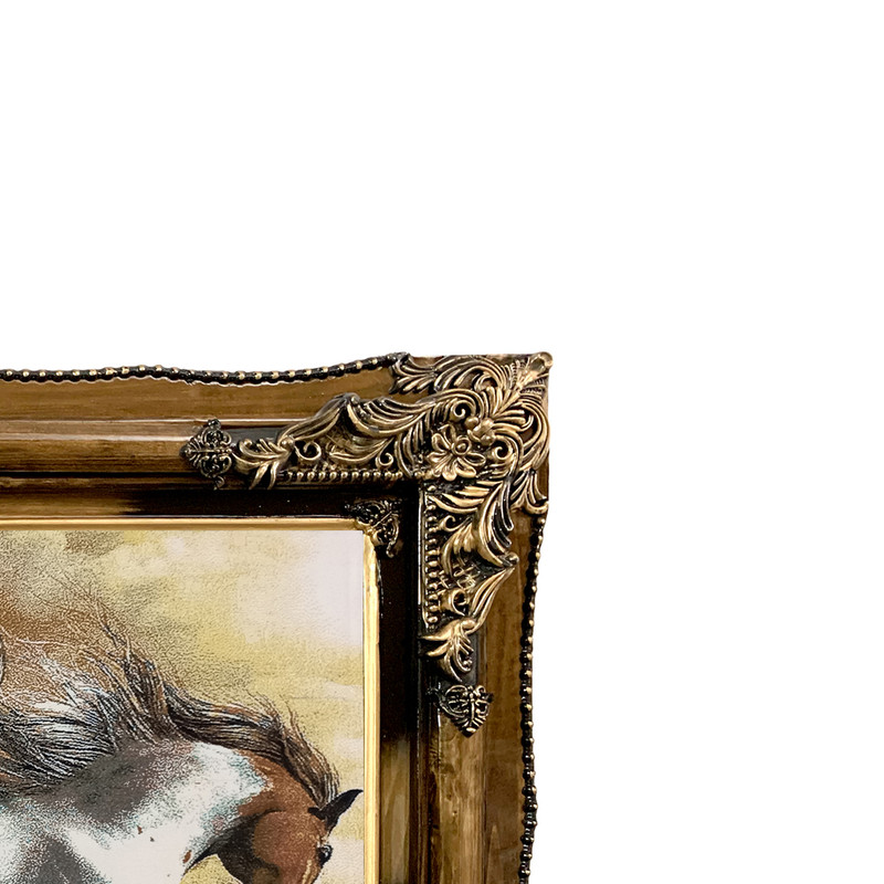 تابلو فرش ماشینی طرح دستبافت مدل اسب ها کد 8360