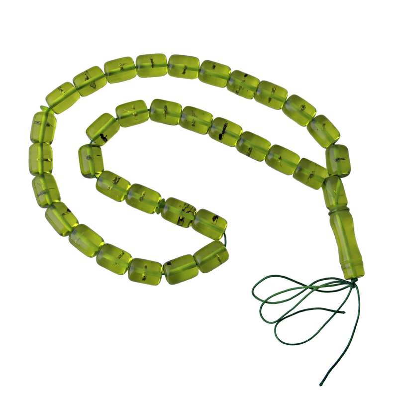 تسبیح بازرگانی میلادی مدل کهربا طبیعی کد T_174