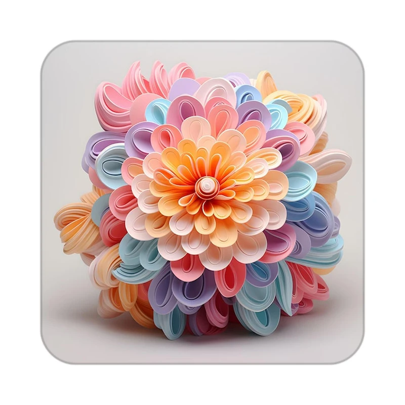 زیر لیوانی کاکتی طرح گل مدل mp19444