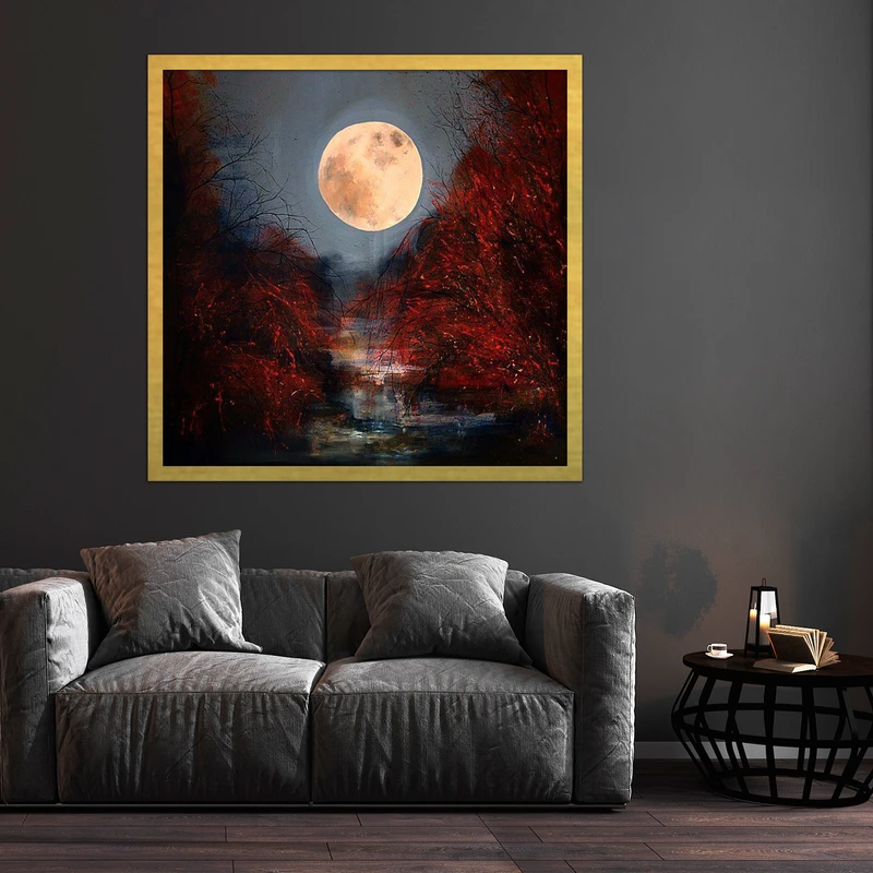 تابلو بکلیت طرح نقاشی مدل DY1030 فریم طلایی