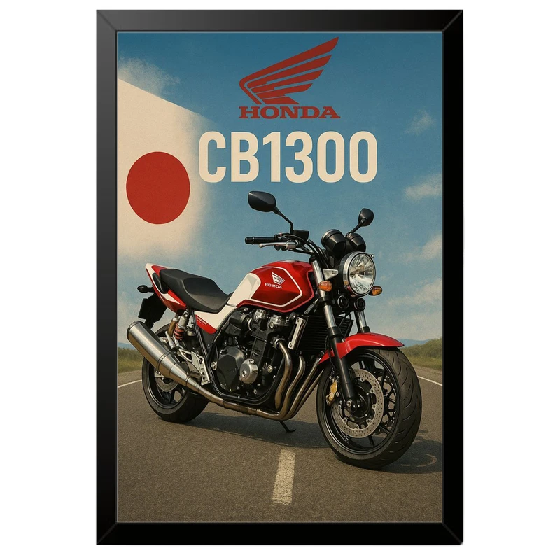 تابلو بکلیت طرح موتور سنگین هوندا HONDA CB1300 مدل B-po1904 فریم مشکی