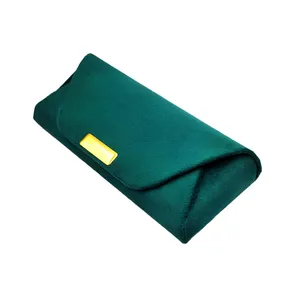 کیف عینک مدل مخملی رنگ یشمی