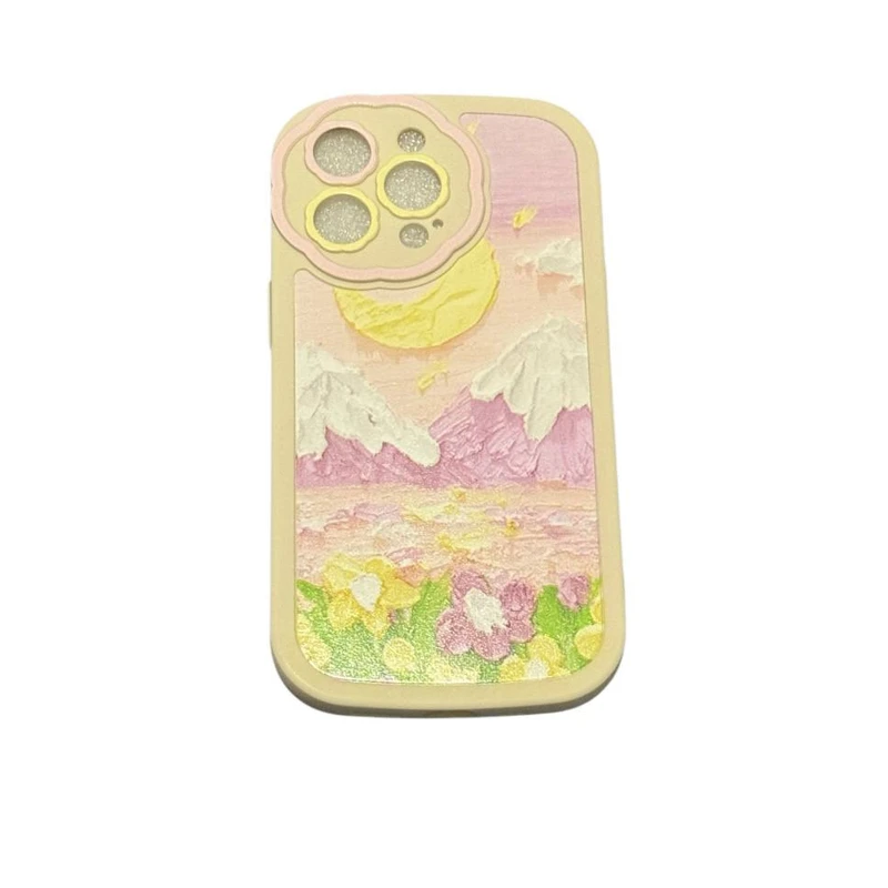کاور طرح  نقاشی طبیعت مدل خورشید و کوه  کد ET 65 مناسب برای گوشی موبایل اپل Iphone 13 pro max