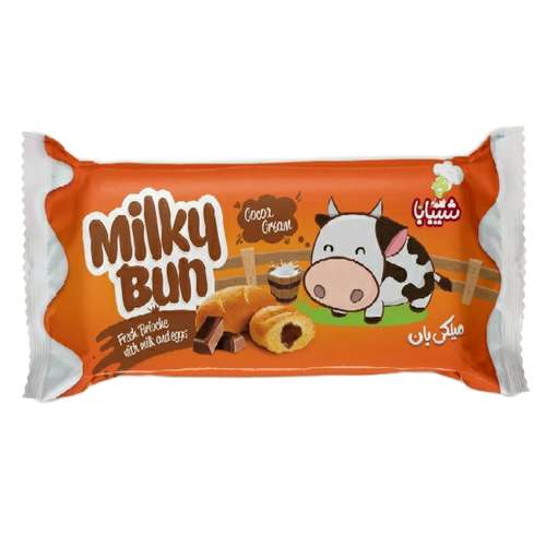 کیک کرمدار میلکی بان با طعم کرم کاکائو شیبابا- 50 گرم بسته 12 عددی