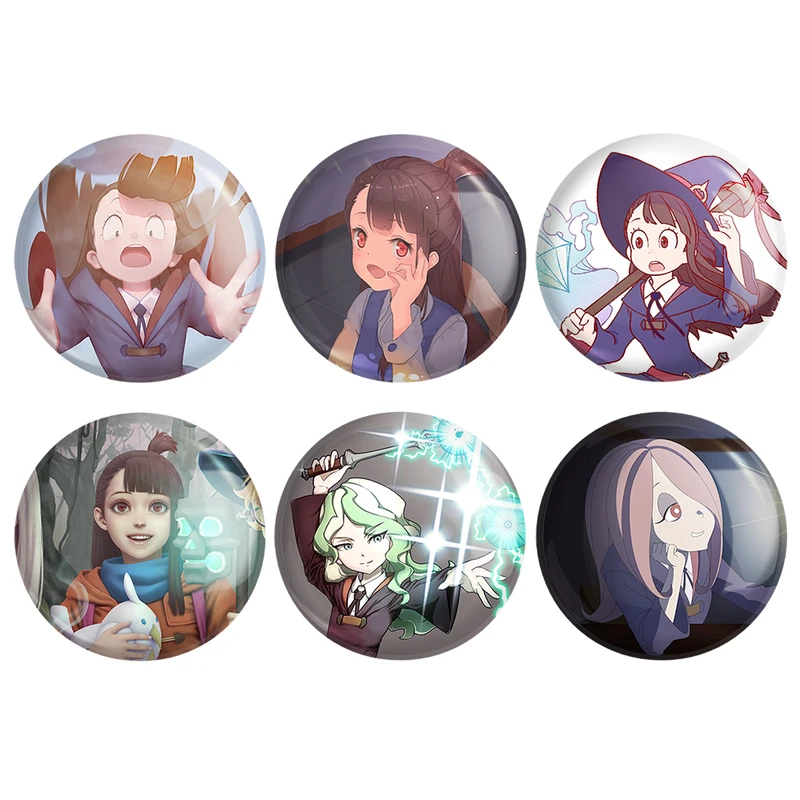 مگنت خندالو طرح انیمه جادوگران کوچک Little Witch Academia کد 1404B مجموعه 6 عددی