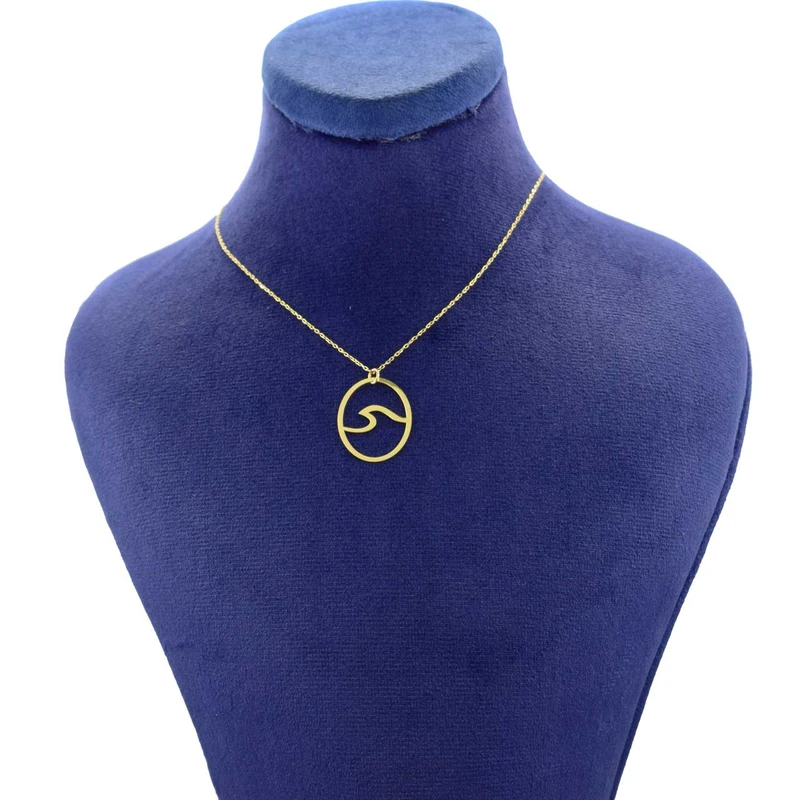 گردنبند طلا 18 عیار زنانه با زنجیر حلقه‌ای (فلامینگو) نیکان گلد مدل NK 5689