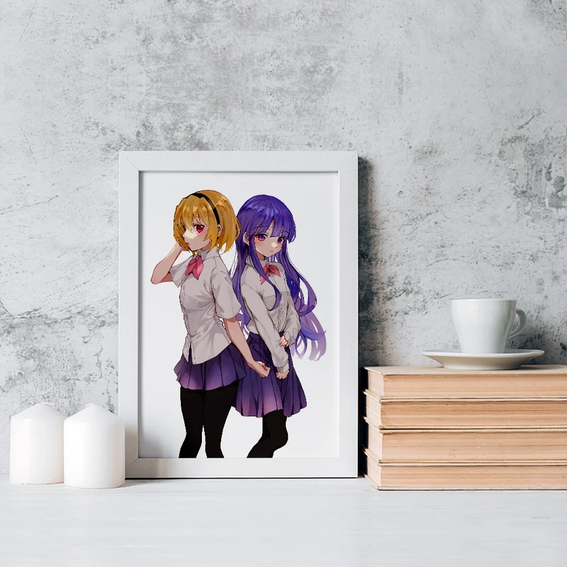 تابلو خندالو مدل ریکا و ساتوکو انیمه هیگوراشی وقتی اشک می ریزد کد 18120