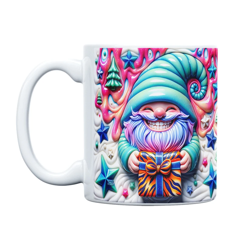 ماگ حس آمیزی طرح کریسمس مدل گنوم انرژی مثبت کد 8